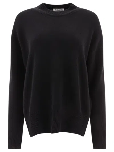 Jil Sander Oversized Cashmere Sweater In Black