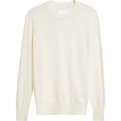 Jil Sander Superfine Merino Wool Crewneck Sweater In Natural