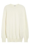Jil Sander Superfine Merino Wool Sweater In White