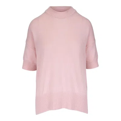 Jil Sander Superfine Open Sweater In Pink