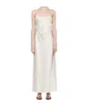 Jil Sander Off-white Evening Maxi Dress In White