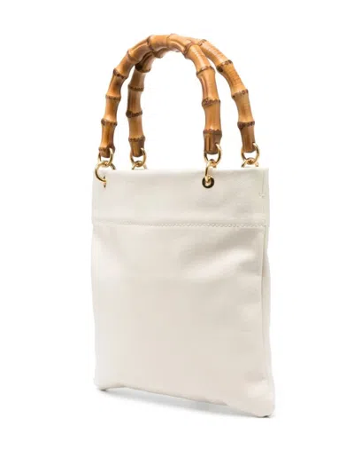 Jil Sander Svelte Tote Bag With Bamboo-style Handles And Gold Accents In Multi