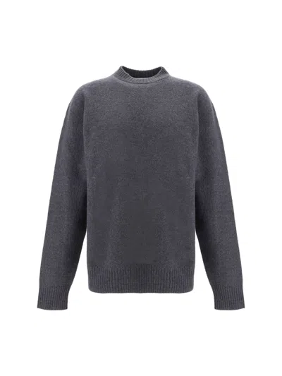 Jil Sander Gray Roll Neck Sweater In 032