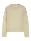 Jil Sander Crewneck Sweater In Openwork Silk