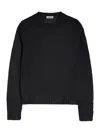 Jil Sander Crewneck Sweater In Openwork Silk
