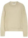Jil Sander Crewneck Sweater In Openwork Silk