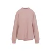 Jil Sander Long Sleeves Knitwear Asymmetric Hem In Pink