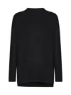 Jil Sander Wool Knit Pullover Mock Neck In Black