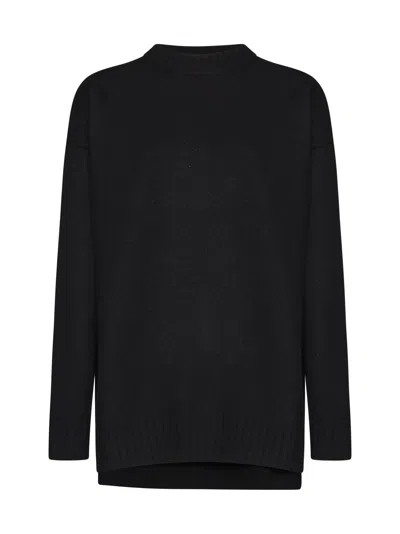 Jil Sander Long-sleeve Crew-neck Wool Jumper In Black