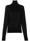 Jil Sander Knitwear Turtleneck Sweater Lightweight Long Sleeves In Black