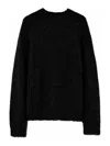 Jil Sander Midweight Alpaca Wool Sweater In Black