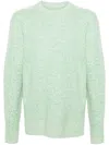 Jil Sander Knitwear With Long Sleeves And Soft Texture In Green