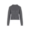 Jil Sander Virgin Wool And Silk Sweater With Brushed Finish In Gray