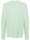 Jil Sander Knitwear With Long Sleeves And Soft Texture In Green