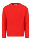 Jil Sander Sweater In Virgin Wool And Cashmere Blend In Red