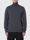 Jil Sander Grey Wool Turtleneck Sweater In Multi