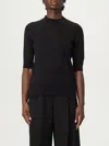 Jil Sander Mock-neck Knitted Top In Black