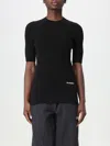 Jil Sander Logo-patch Knitted Top In Black
