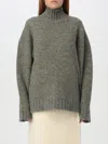Jil Sander Alpaca Blend Knit Turtleneck Sweater In Grün