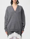 Jil Sander Women Grey Wool Sweater, Xl Luxury Sweaters & Knitwear For Women Darveys In Gray