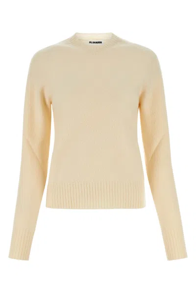 JIL SANDER MAGLIONE IN LANA AVORIO DONNA
