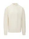 Jil Sander Man Turtleneck Ivory Size 42 Wool In White