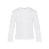 Jil Sander Button-up White Viscose Sweater With Floral Embellishment In White