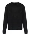 Jil Sander Sweater With Raw-finished Hem In Black