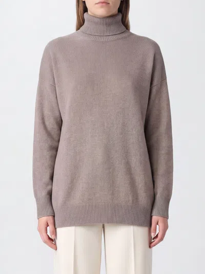 Jil Sander Sweater Woman Color Beige In Brown