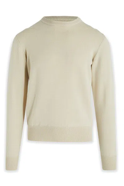 Jil Sander Cut-out Detailed Crewneck Jumper In White