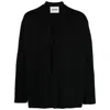 Jil Sander Boiled Wool Cardigan In Black