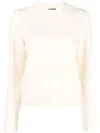 Jil Sander Harmony Crew-neck Wool Jumper In Neutral
