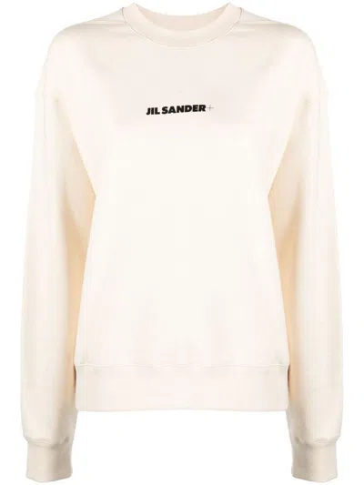 Jil Sander Beige Logo Sweatshirt
