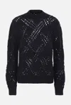 Jil Sander Geometric-pattern Knit Sweater In Blue