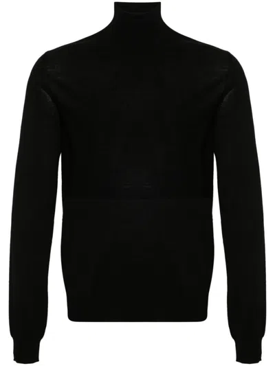Jil Sander Jumper Turtle Neck Long Sleeves In Black