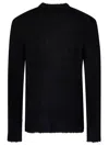 Jil Sander Midweight Alpaca Wool Sweater In Black