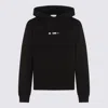 Jil Sander Relaxed Fit Black Cotton Hoodie With Logo Print In Black