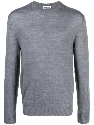 Jil Sander Crew-neck Wool Jumper In Grey