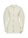Jil Sander Wool Long Cardigan In Grey