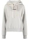 Jil Sander Grey Cotton Hoodie In Multi