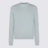 Jil Sander Powder Blue Alpaca And Wool Blend Crewneck Sweater In Blue