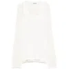 Jil Sander Raw-cut Sweater In White