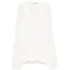 Jil Sander Raw-cut Sweater In White