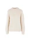Jil Sander Knitwear In Beige Wool In Neutral