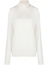 Jil Sander Wool Sweater With Logo In White Snow
