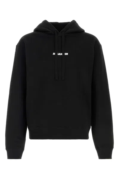 Jil Sander Sweatshirt 149 W/hoodie In Black