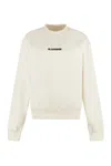 Jil Sander Ivory Cotton Sweatshirt In Neutral