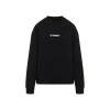 Jil Sander Logo-print Long-sleeved Sweatshirt In Black