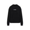 Jil Sander Oversized Crewneck Sweatshirt With Front Logo In Black