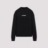Jil Sander Oversized Crewneck Sweatshirt With Front Logo In Black